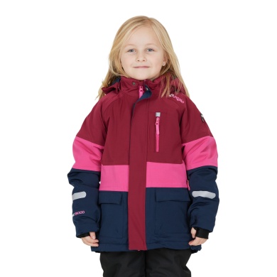 Zigzag Winter Ski Jacket Taylora W-PRO 15,000 (4-Way Stretch, waterproof, windproof) Beetroot red Children